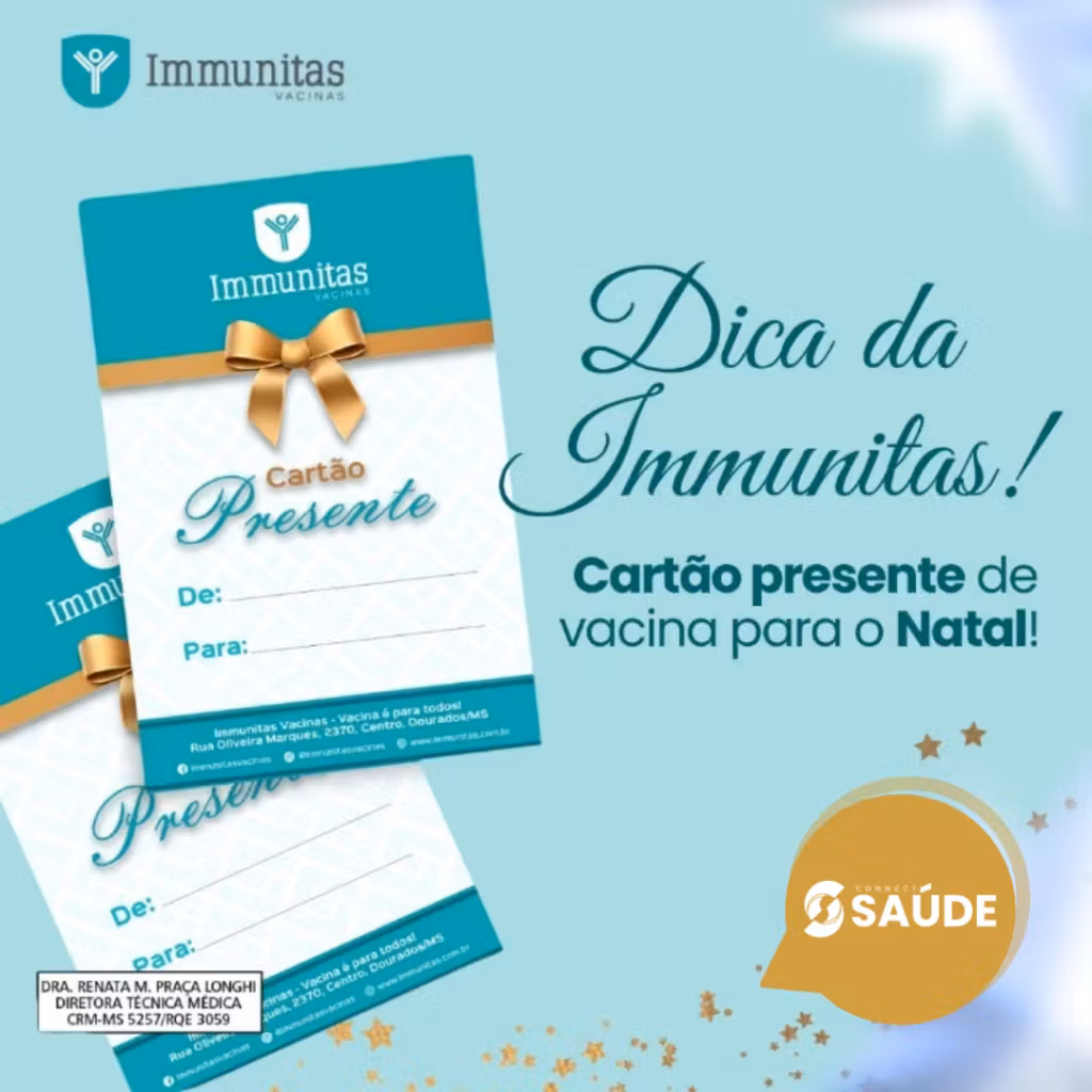 Cartão presente da Immunitas vacinas